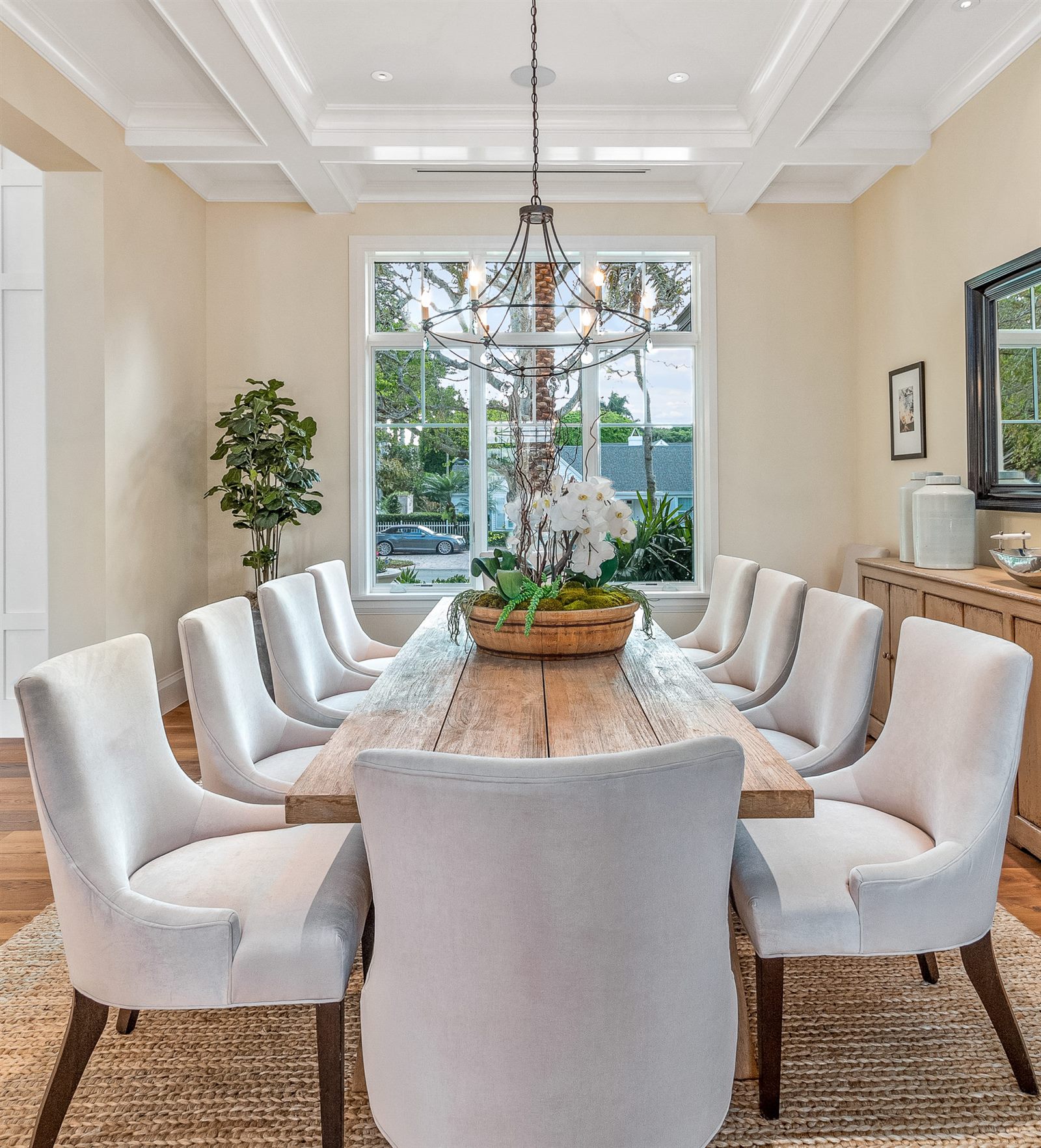 Dining room in morning light, South Florida