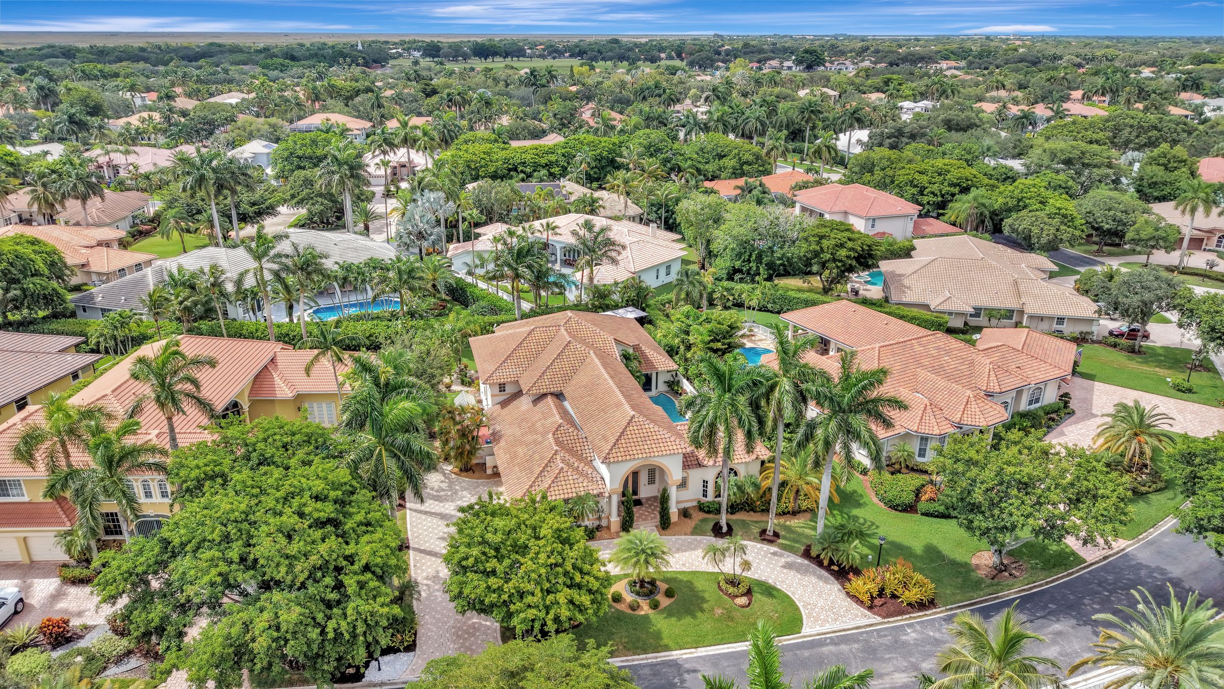 Aerial view of a South Florida property